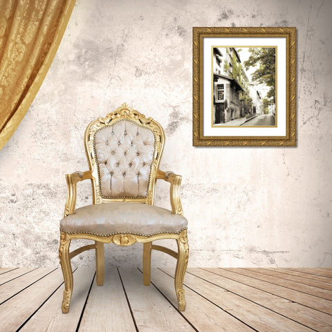 Montmartre Gold Ornate Wood Framed Art Print with Double Matting by Poinski, Dianne