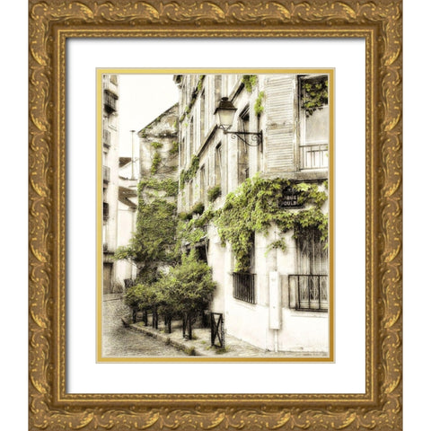 Rue Poulbo Gold Ornate Wood Framed Art Print with Double Matting by Poinski, Dianne