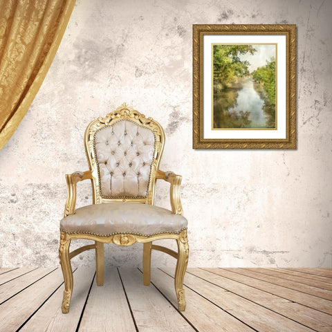 Summer Morning Gold Ornate Wood Framed Art Print with Double Matting by Poinski, Dianne