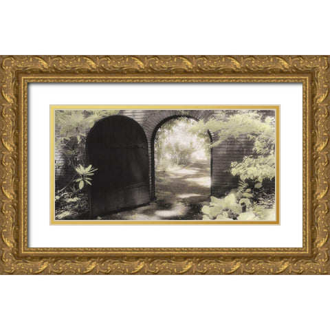Garden Gate Gold Ornate Wood Framed Art Print with Double Matting by Poinski, Dianne