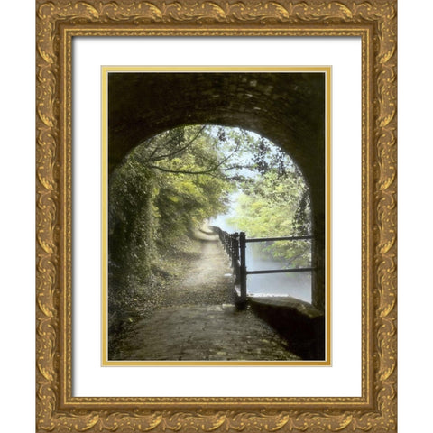 Shrewley Tunnel Gold Ornate Wood Framed Art Print with Double Matting by Poinski, Dianne