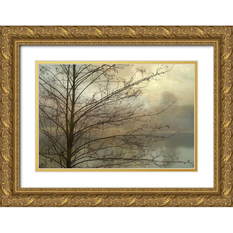 Branches Gold Ornate Wood Framed Art Print with Double Matting by Poinski, Dianne