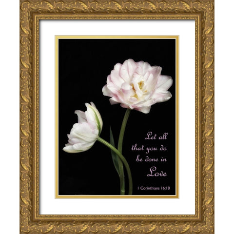 Perfect Petals 4 Gold Ornate Wood Framed Art Print with Double Matting by Poinski, Dianne