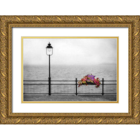 Bouquet in the Mist Gold Ornate Wood Framed Art Print with Double Matting by Poinski, Dianne