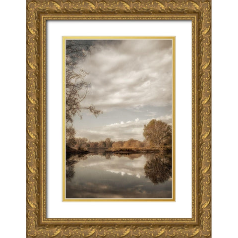 Reflect 2 Gold Ornate Wood Framed Art Print with Double Matting by Poinski, Dianne