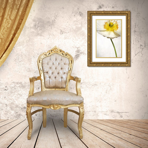 Alabaster Flutter 2 Gold Ornate Wood Framed Art Print with Double Matting by Poinski, Dianne