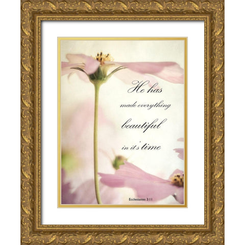 Petite Time Gold Ornate Wood Framed Art Print with Double Matting by Poinski, Dianne