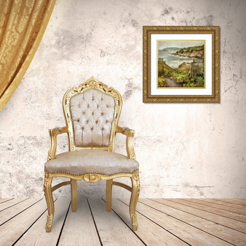 Point Montra I Gold Ornate Wood Framed Art Print with Double Matting by Poinski, Dianne