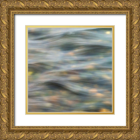 Flow 3 Gold Ornate Wood Framed Art Print with Double Matting by Poinski, Dianne