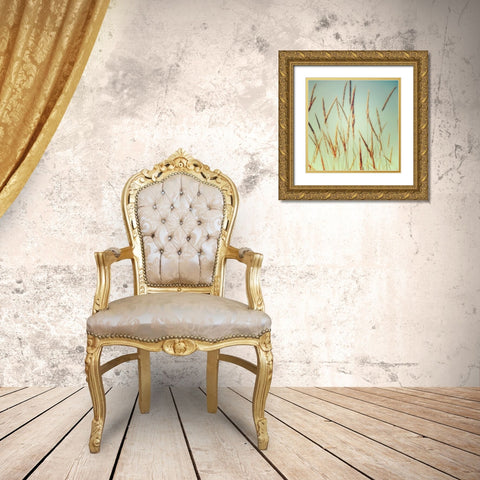 Steppe Carpet 1 Gold Ornate Wood Framed Art Print with Double Matting by Poinski, Dianne