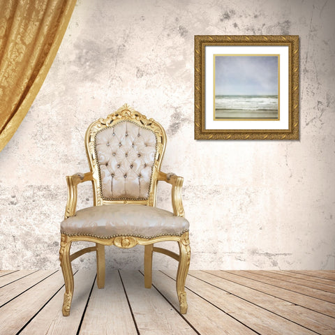 Waiting for the wave 2 Gold Ornate Wood Framed Art Print with Double Matting by Poinski, Dianne