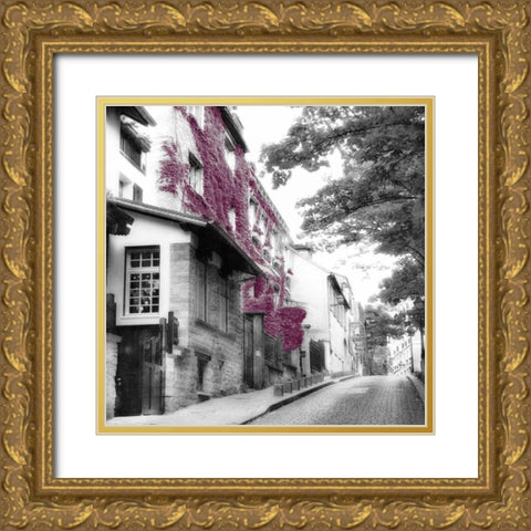 Eggplant Montmartre Gold Ornate Wood Framed Art Print with Double Matting by Poinski, Dianne