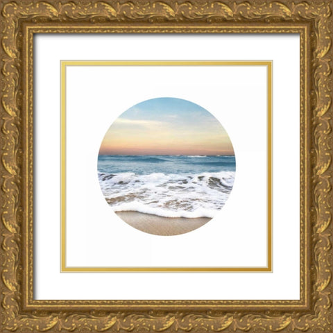 Waves To Sea 1 Gold Ornate Wood Framed Art Print with Double Matting by Rowland, Joseph