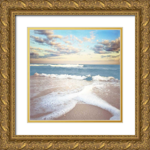 Splitting Waves Gold Ornate Wood Framed Art Print with Double Matting by Rowland, Joseph