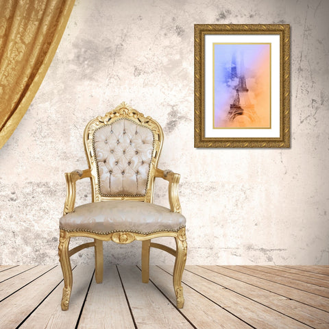 Eiffel 3 Gold Ornate Wood Framed Art Print with Double Matting by De Carvalho, Sandro