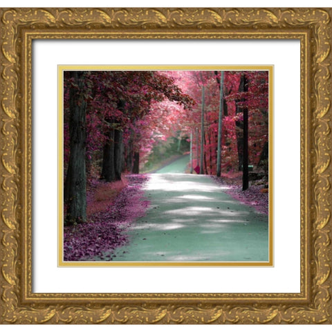 Forest Blush Gold Ornate Wood Framed Art Print with Double Matting by De Carvalho, Sandro