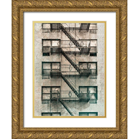 City Escapes 3 Gold Ornate Wood Framed Art Print with Double Matting by De Carvalho, Sandro