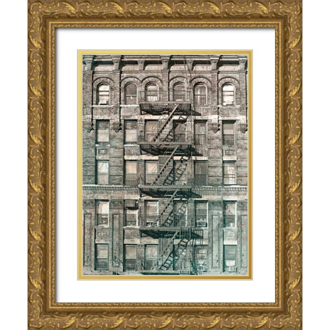 City Escapes 4 Gold Ornate Wood Framed Art Print with Double Matting by De Carvalho, Sandro