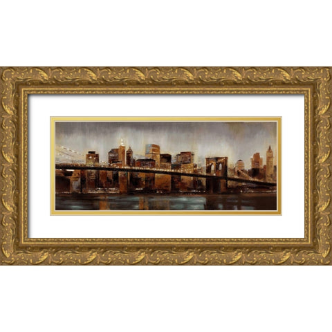 Rusted Brooklyn 1 Gold Ornate Wood Framed Art Print with Double Matting by Sunny