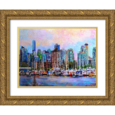 City Life 2 Gold Ornate Wood Framed Art Print with Double Matting by Ghanooni, Sarah