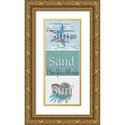 . Gold Ornate Wood Framed Art Print with Double Matting by Haynes, Smith