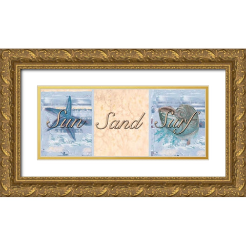 . Gold Ornate Wood Framed Art Print with Double Matting by Haynes, Smith