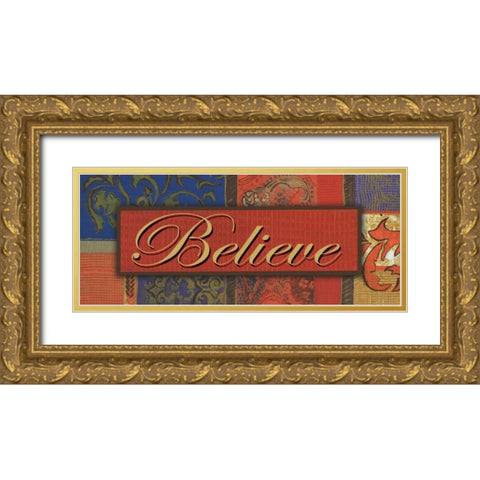 . Gold Ornate Wood Framed Art Print with Double Matting by Haynes, Smith