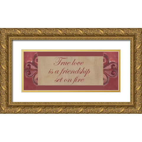 . Gold Ornate Wood Framed Art Print with Double Matting by Haynes, Smith