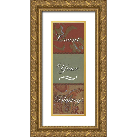 . Gold Ornate Wood Framed Art Print with Double Matting by Haynes, Smith