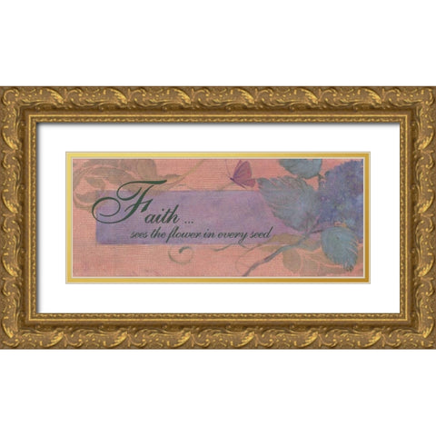 . Gold Ornate Wood Framed Art Print with Double Matting by Haynes, Smith
