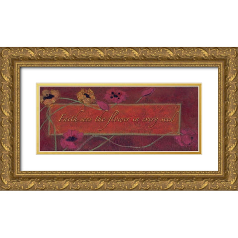 . Gold Ornate Wood Framed Art Print with Double Matting by Haynes, Smith