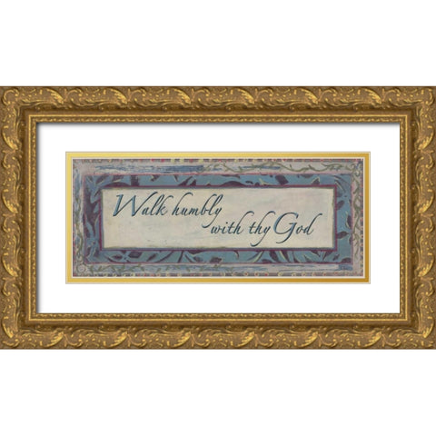 . Gold Ornate Wood Framed Art Print with Double Matting by Haynes, Smith