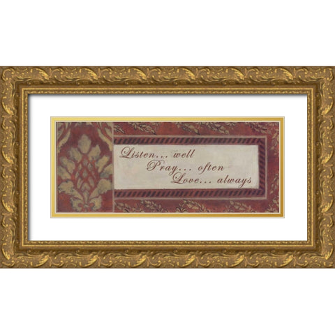 . Gold Ornate Wood Framed Art Print with Double Matting by Haynes, Smith