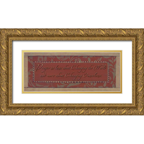 . Gold Ornate Wood Framed Art Print with Double Matting by Haynes, Smith