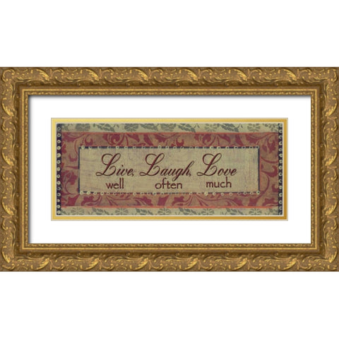 . Gold Ornate Wood Framed Art Print with Double Matting by Haynes, Smith