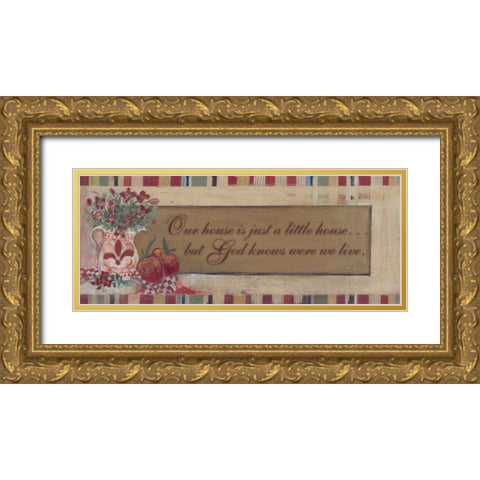 . Gold Ornate Wood Framed Art Print with Double Matting by Haynes, Smith