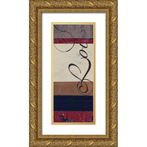 . Gold Ornate Wood Framed Art Print with Double Matting by Haynes, Smith