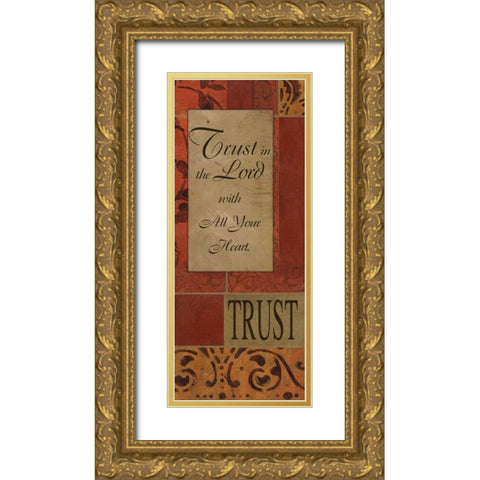 . Gold Ornate Wood Framed Art Print with Double Matting by Haynes, Smith