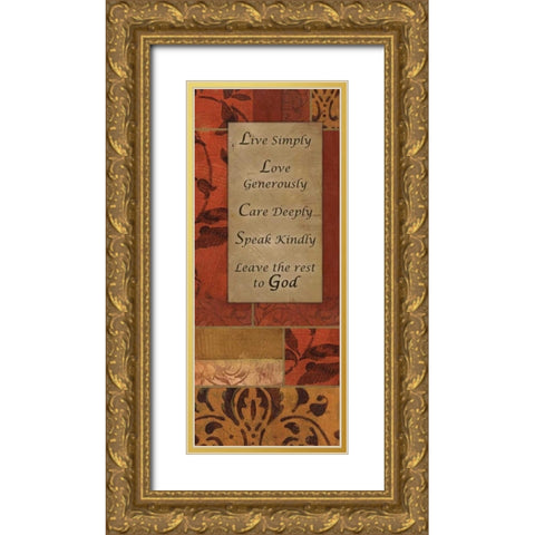 . Gold Ornate Wood Framed Art Print with Double Matting by Haynes, Smith