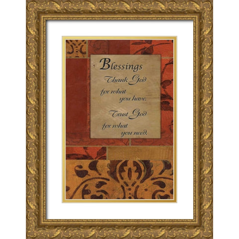 . Gold Ornate Wood Framed Art Print with Double Matting by Haynes, Smith