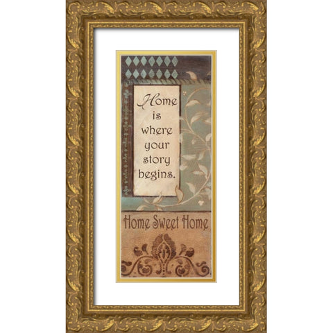 . Gold Ornate Wood Framed Art Print with Double Matting by Haynes, Smith