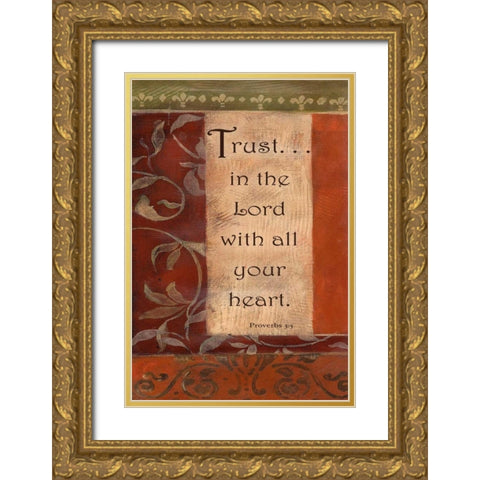 . Gold Ornate Wood Framed Art Print with Double Matting by Haynes, Smith