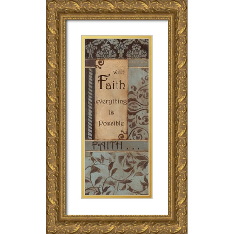 . Gold Ornate Wood Framed Art Print with Double Matting by Haynes, Smith