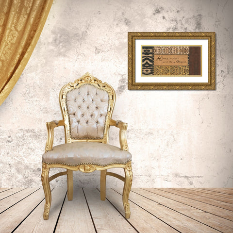 . Gold Ornate Wood Framed Art Print with Double Matting by Haynes, Smith