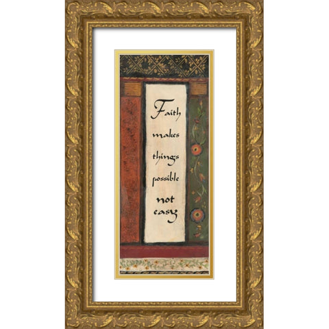 . Gold Ornate Wood Framed Art Print with Double Matting by Haynes, Smith
