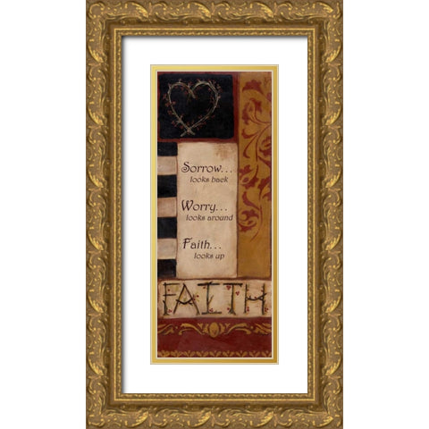 . Gold Ornate Wood Framed Art Print with Double Matting by Haynes, Smith