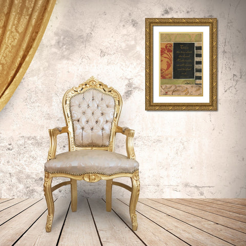 . Gold Ornate Wood Framed Art Print with Double Matting by Haynes, Smith