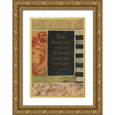 . Gold Ornate Wood Framed Art Print with Double Matting by Haynes, Smith