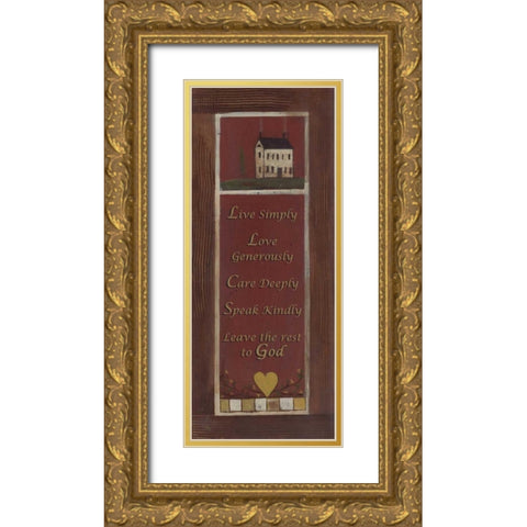. Gold Ornate Wood Framed Art Print with Double Matting by Haynes, Smith