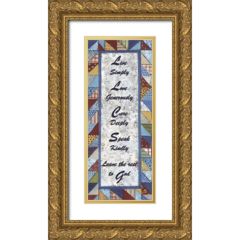 . Gold Ornate Wood Framed Art Print with Double Matting by Haynes, Smith